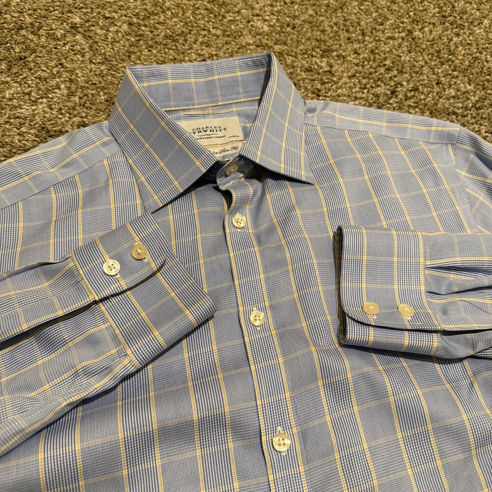 Charles Tyrwhitt Jermyn Street Extra Slim Non-Iron Shirt 16/33 Check